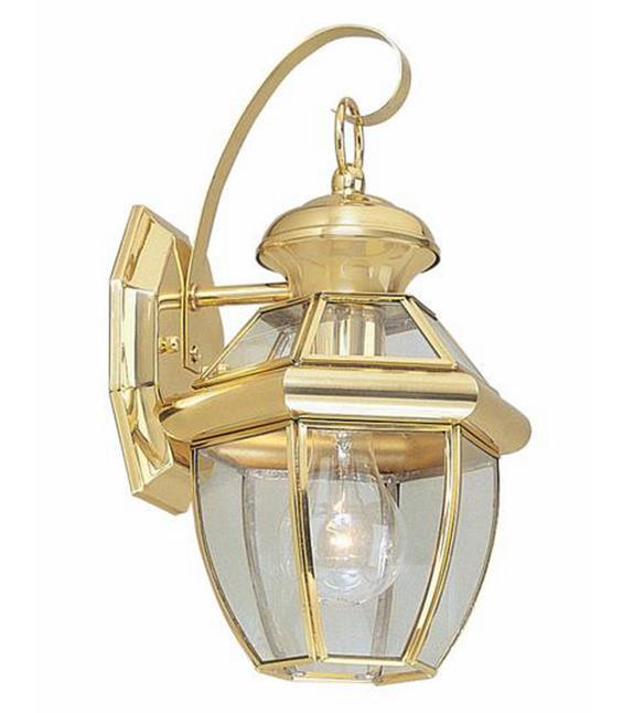 Lámpara de pared de cobre de imitación LED lámpara decorativa de cobre pulido al aire libre lámpara de latón