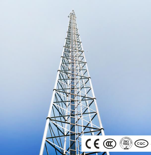 Torre de acero de viento fuerte con barra de Monitor CCTV