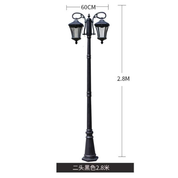 Retro LED outdoor Garden LAMP Pole, suitable for Family Park Water - proof Decoration LAMP Pole