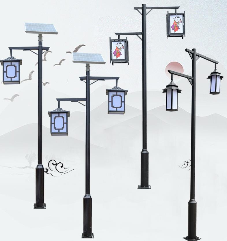 Lámparas al aire libre Retro - chinas, lámparas de paisaje solar, lámparas de patio Retro - antiguas